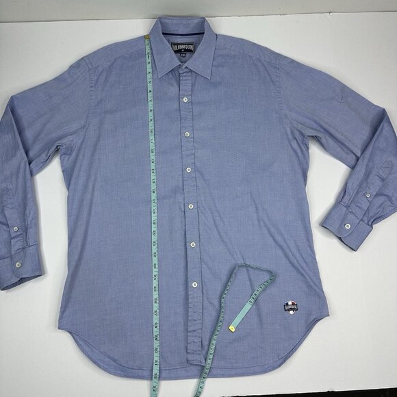 Vilebrequin Men's Blue Long Sleeve Cotton Business Career‎ Work Shirt XXL/C48.25 - Picture 9 of 14